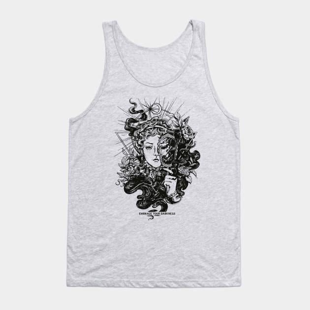 Fantasy Fairy Dark Art Nouveau T-shirt Grunge Goth Occult Gothic Aesthetic shirt Tank Top by Anonic